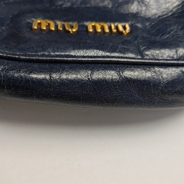 Quilted Lambskin Shoulder Bag Blue