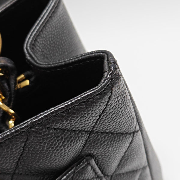 CHANEL PETITE Quilted Grained Calfskin Black