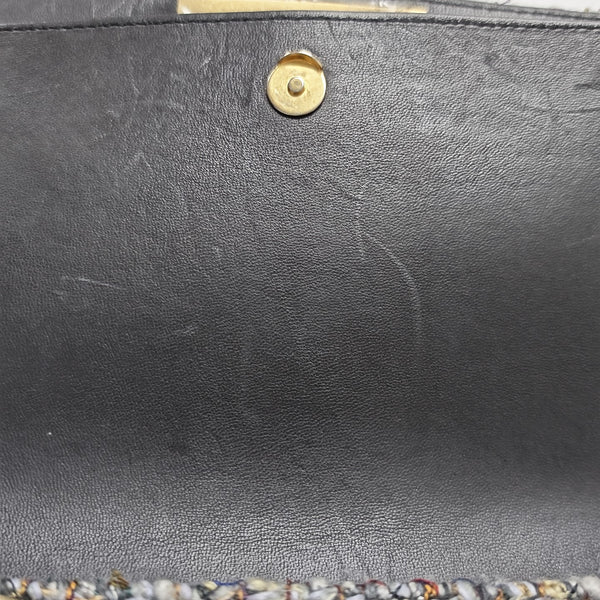 Quilted Wool Shoulder Bag Multicolor