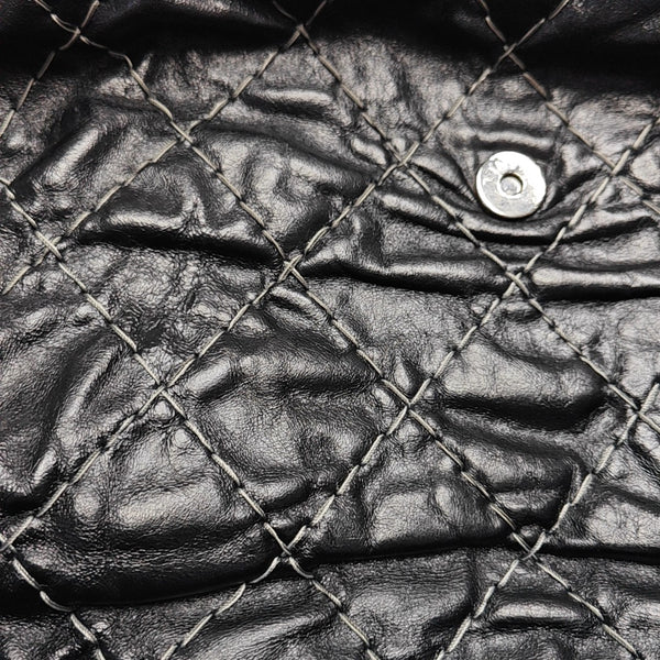 Quilted Calfskin Shoulder Bag Black