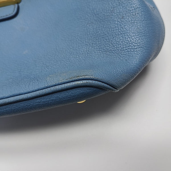 Calfskin Tote Bag Blue