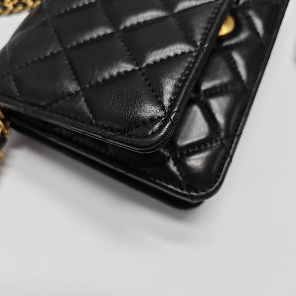 WOC Quilted Lambskin Black