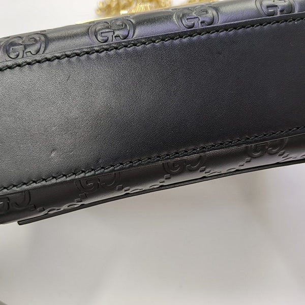 Padlock Small Monogram Calfskin Black