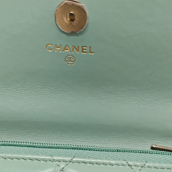 WOC Quilted Calfskin Green