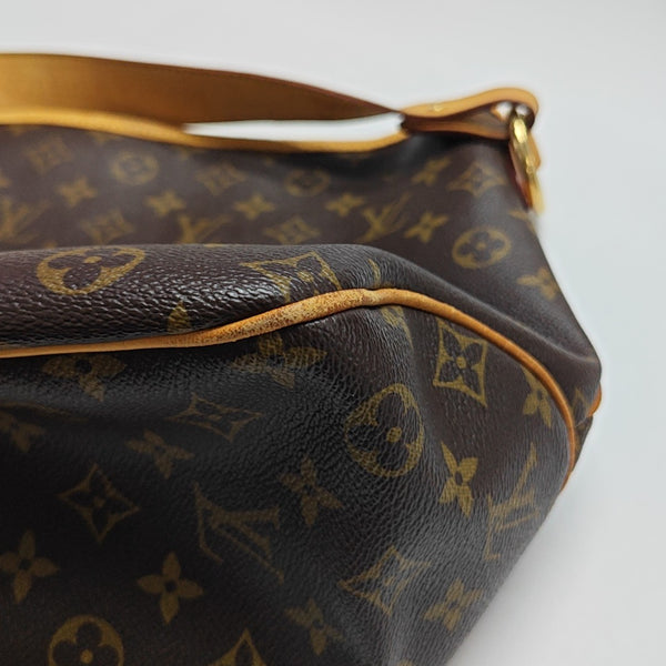 Monogram Coated Canvas Top Handle Bag Brown