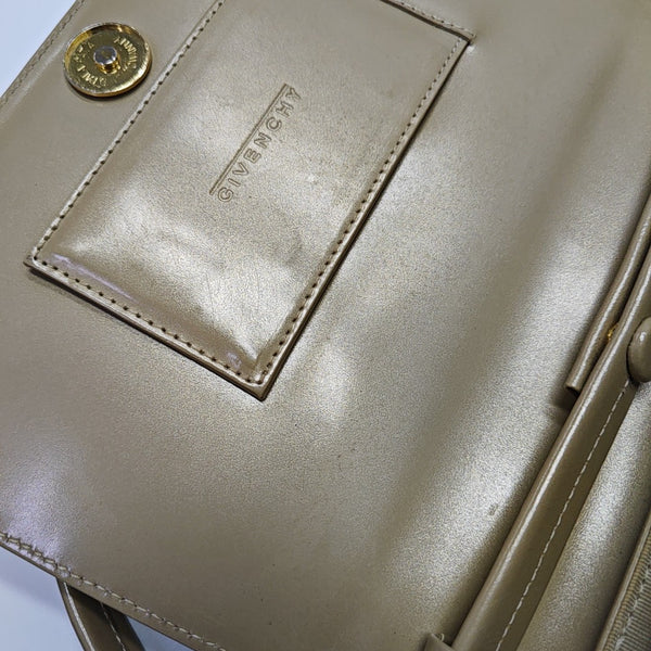 Leather Top Handle Bag Brown