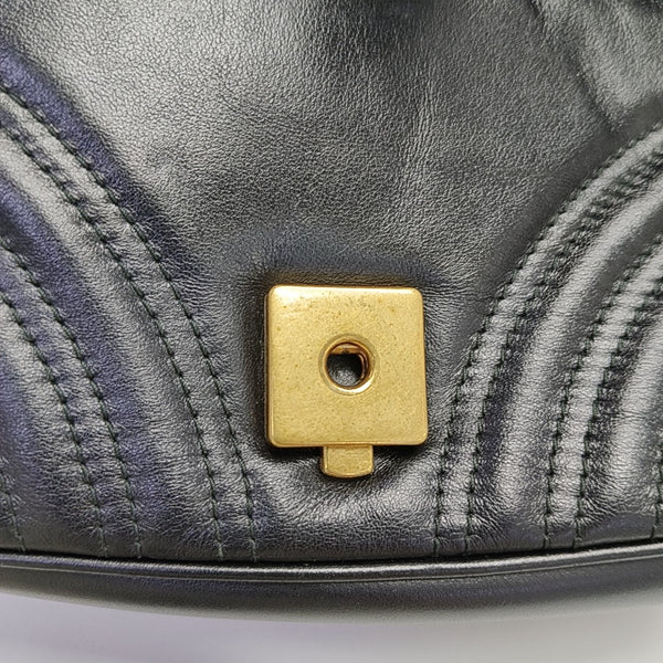 GG Marmont Small Quilted Calfskin Black