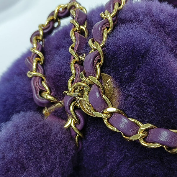 Fabric Shoulder Bag Purple