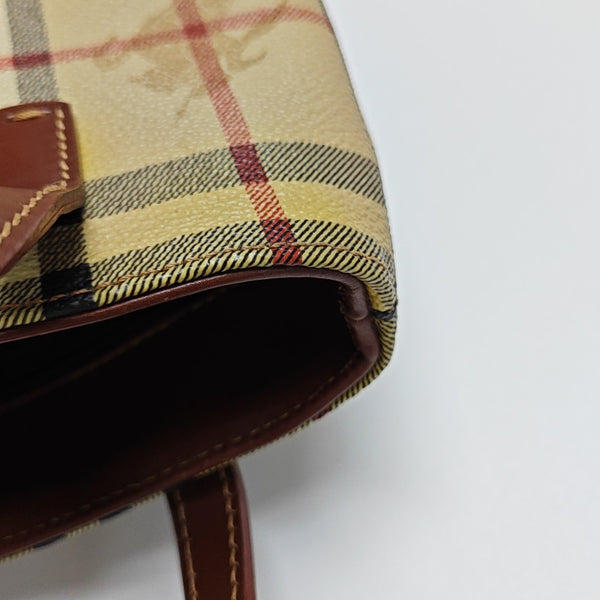 Coated Canvas Tote Bag Beige