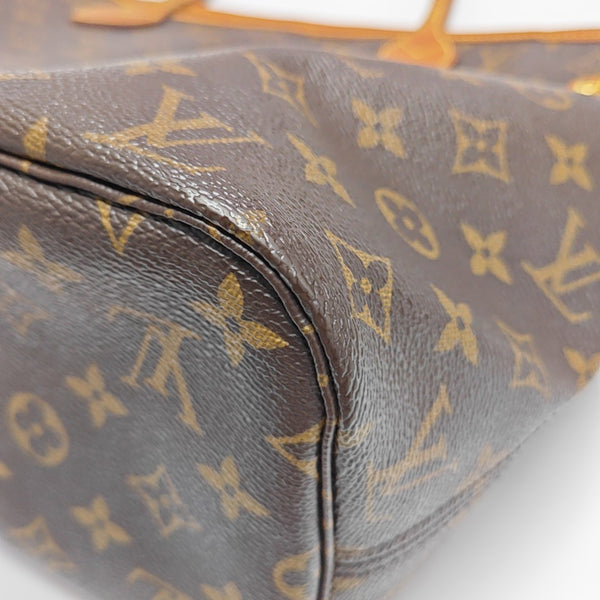 NEVERFULL MM Monogram Coated Canvas Brown