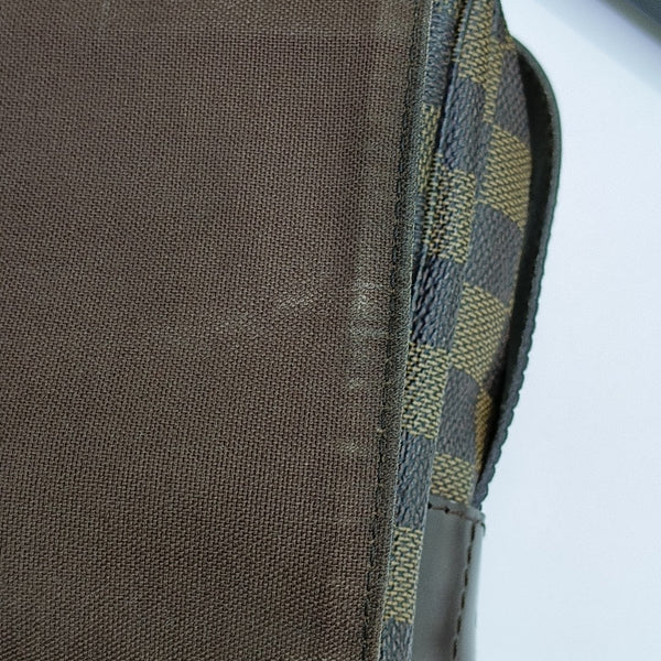 NAVIGLIO MM Damier Ebene Coated Canvas Brown