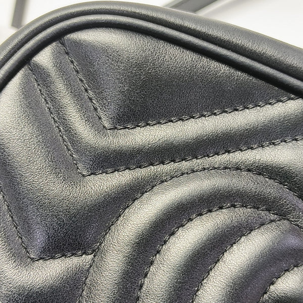 GG Marmont Mini Quilted Calfskin Black