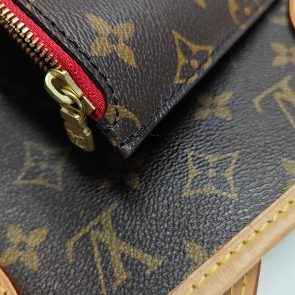 NEVERFULL MM Monogram Coated Canvas Brown