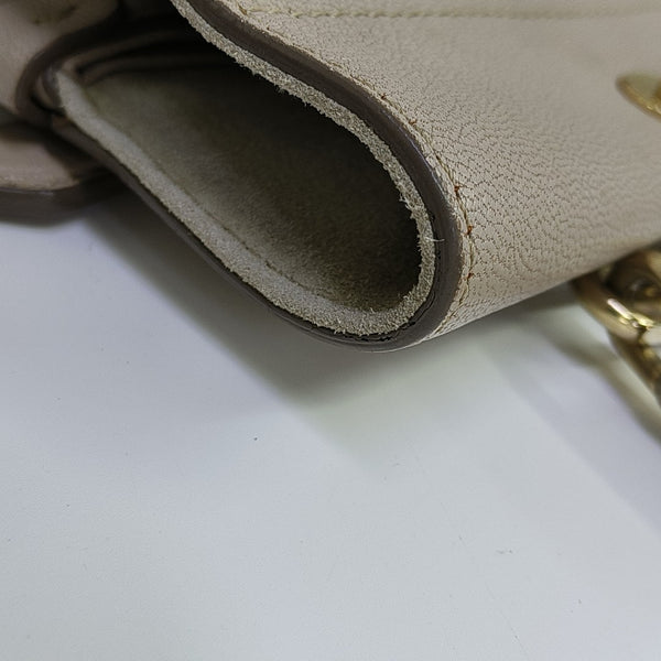 Calfskin Shoulder Bag Beige