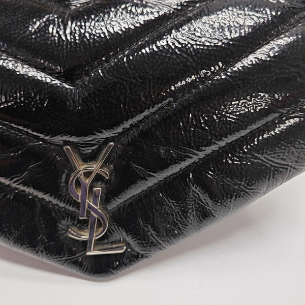LOULOU Extra Small Chevron Calfskin Black