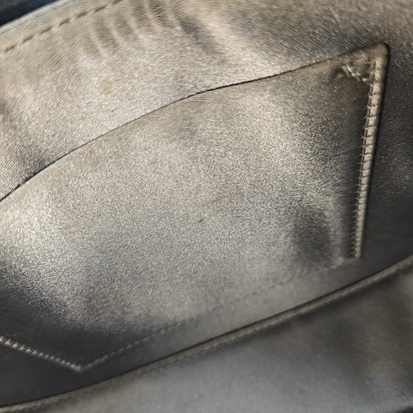 Satin Top Handle Bag Silver