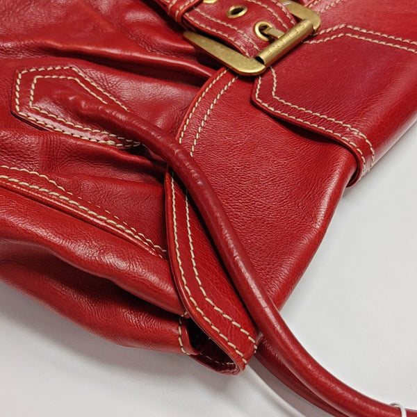 Calfskin Top Handle Bag Red