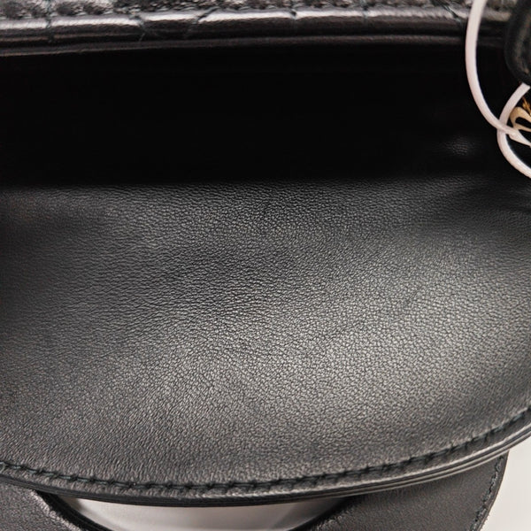 Lady Dior Mini Cannage Lambskin Black