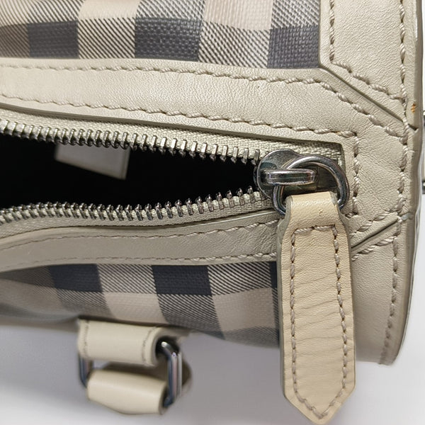 Coated Canvas Shoulder Bag Gray