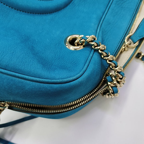 Soho Quilted Calfskin Blue