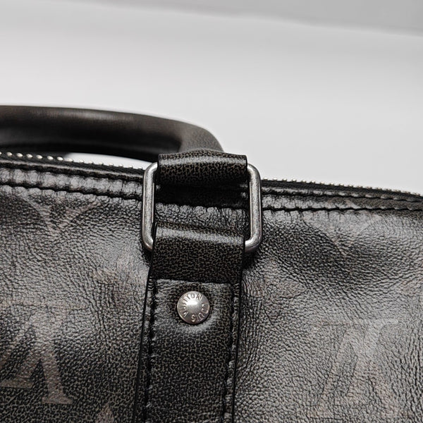 KEEPALL Monogram Calfskin Black