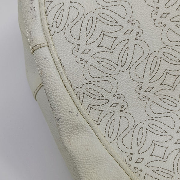 Monogram Calfskin Shoulder Bag White