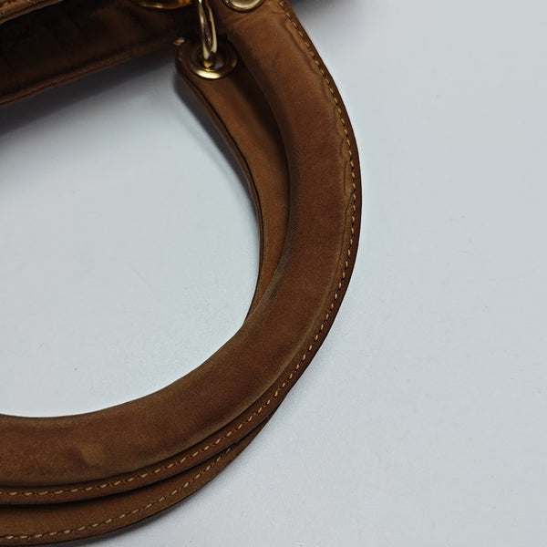 Lady Dior Medium Cannage Fabric Brown