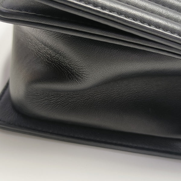 BOY CHANEL Medium Quilted Calfskin Black
