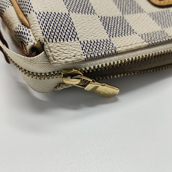 EVA Damier Azur Coated Canvas White