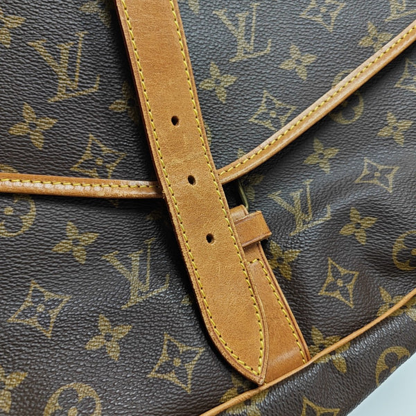 SAUMUR 35 Monogram Coated Canvas Brown