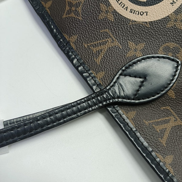 NEVERFULL MM Monogram Coated Canvas Brown