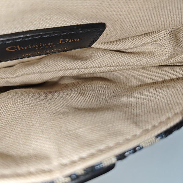 Saddle Mini Oblique Canvas Blue