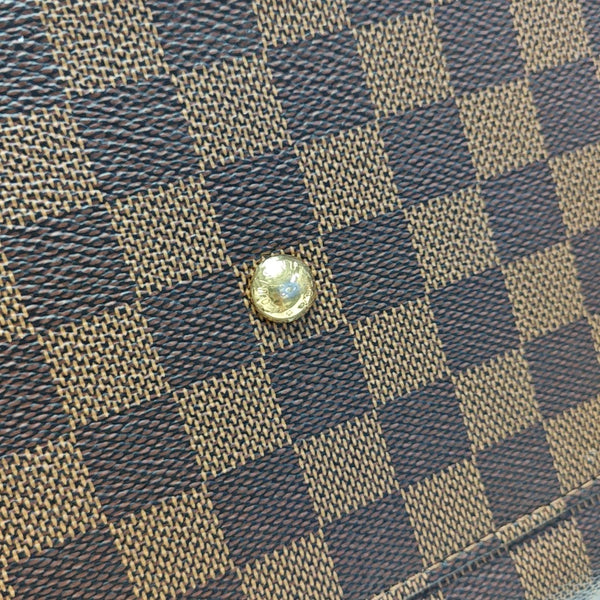 NORMANDY Damier Ebene Coated Canvas Brown