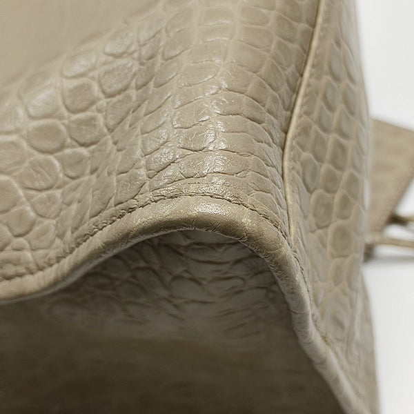 Classic Metallic Edge City Medium Calfskin Beige