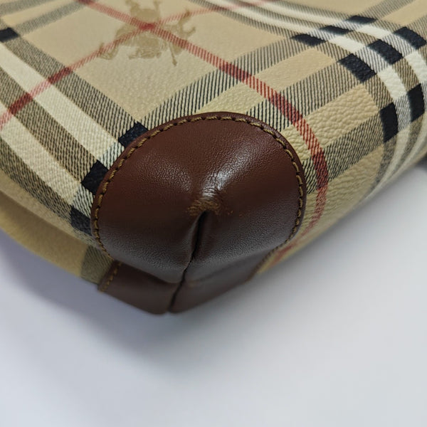 Coated Canvas Shoulder Bag Beige