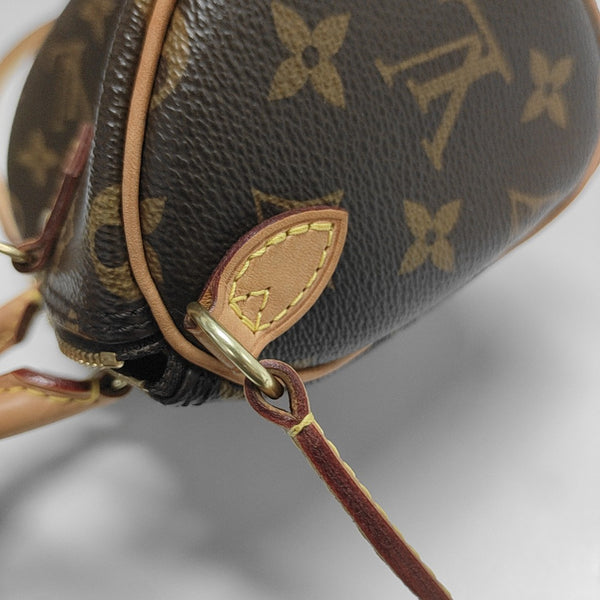 SPEEDY Nano Monogram Coated Canvas Brown