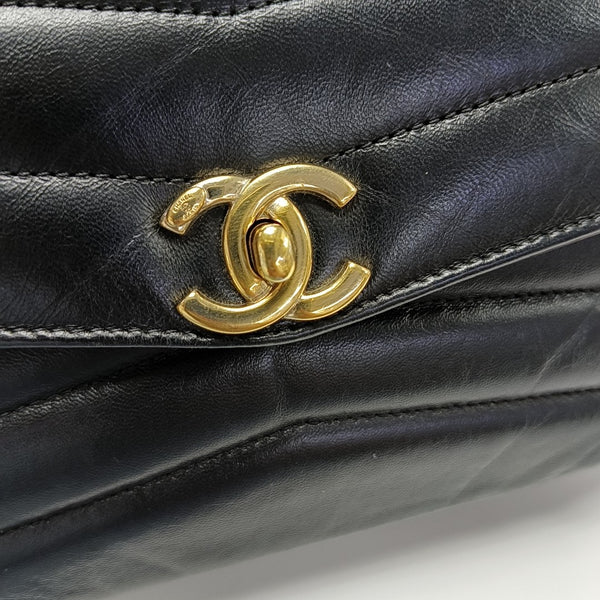 Quilted Lambskin Crossbody Bag Black
