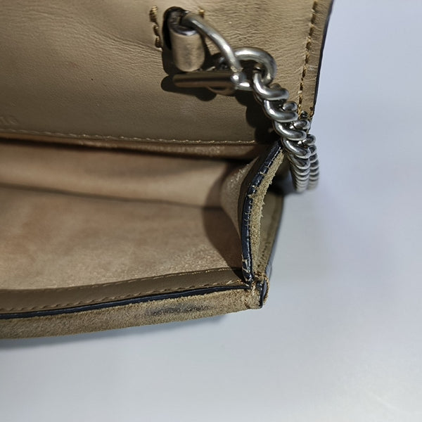 Dionysus Super Mini Monogram Coated Canvas Beige