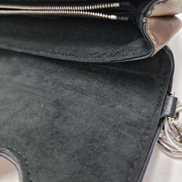 Monogram Coated Canvas Top Handle Bag Brown