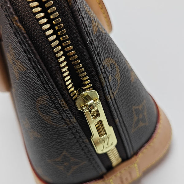 ALMA BB Monogram Coated Canvas Brown