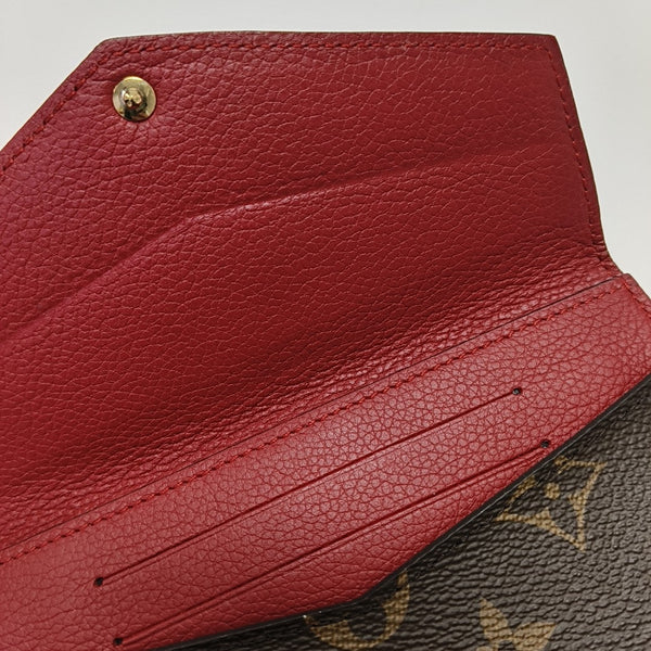 MARIE LOU Monogram Coated Canvas Brown Wallet