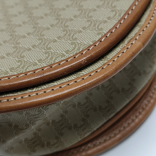 Coated Canvas Crossbody Bag Beige