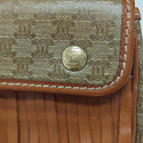 Coated Canvas Belt Bag Brown
