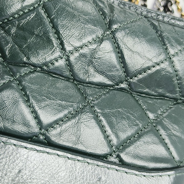 GABRIELLE Small Quilted Calfskin Green