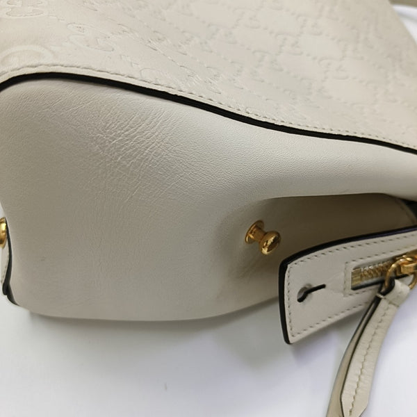 Monogram Calfskin Tote Bag White