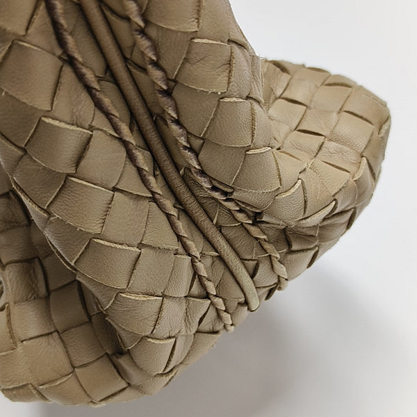 Lambskin Top Handle Bag Brown