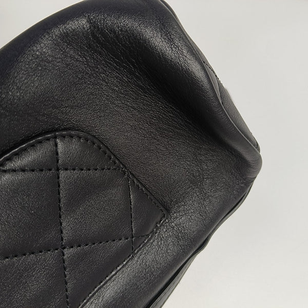 Quilted Calfskin Shoulder Bag Black