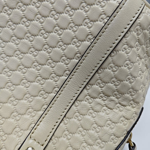 Microguccissima Monogram Calfskin Beige