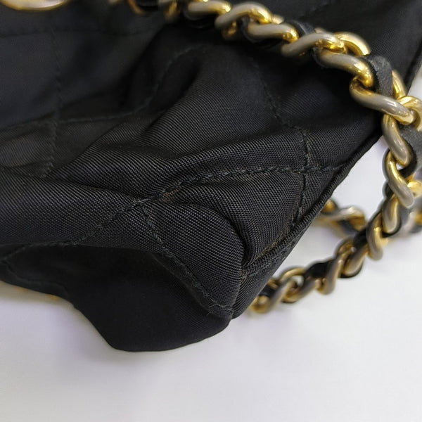 Nylon Quilted Nylon Black
