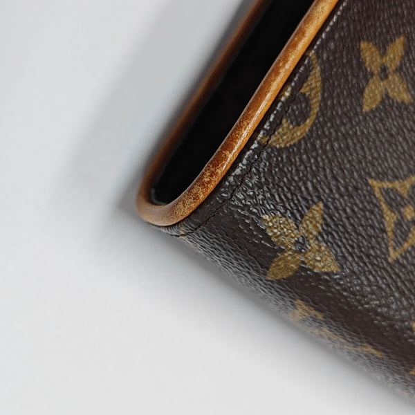 FLORENTINE Monogram Coated Canvas Brown